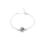 ESSENTIALS Green Amber Link Chain Bracelet- Bracelets- Baltic Beauty