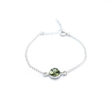 ESSENTIALS Green Amber Link Chain Bracelet- Bracelets- Baltic Beauty