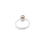 ESSENTIALS Mini Cherry Red Amber Stacking Ring- Rings- Baltic Beauty