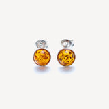 ESSENTIALS Mini Amber Stud Earrings – handcrafted in Baltic amber and sterling silver