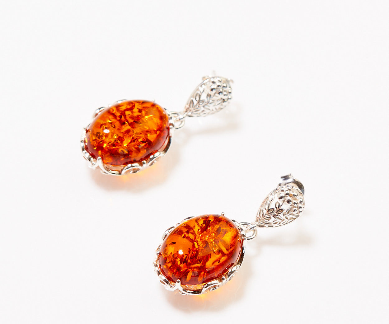 Demi Amber Drop Earrings — Baltic amber and sterling silver jewellery by Baltic Beauty