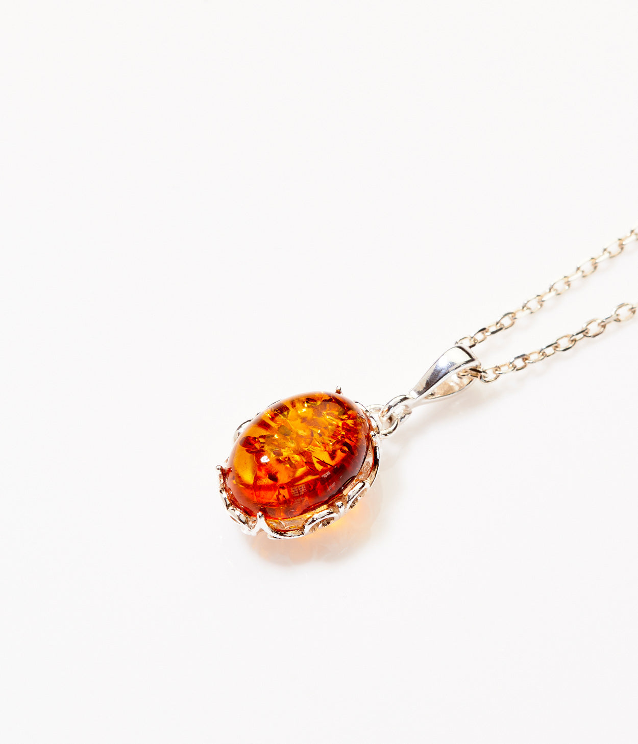 Demi Amber Drop Pendant — Baltic amber and sterling silver jewellery by Baltic Beauty