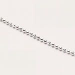 17.5" (45cm) Diamond Ball Chain – necklace in sterling silver, close-up detail