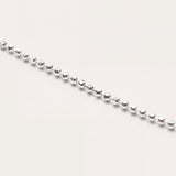 21.6" (55cm) Diamond Ball Chain – necklace in sterling silver, close-up detail