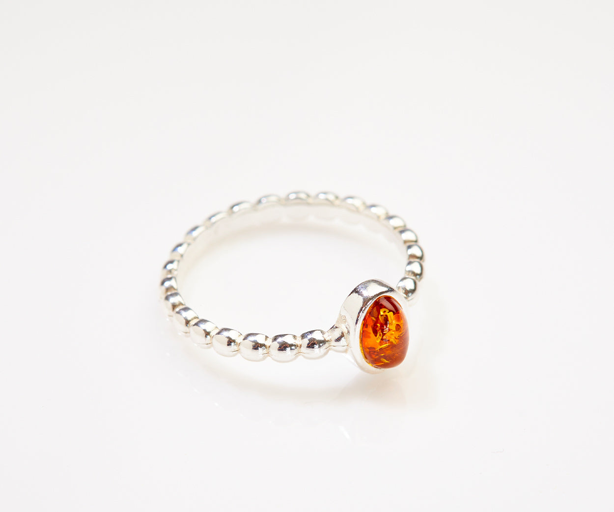 Amber Bubble Stacking Ring — Baltic amber and sterling silver jewellery by Baltic Beauty
