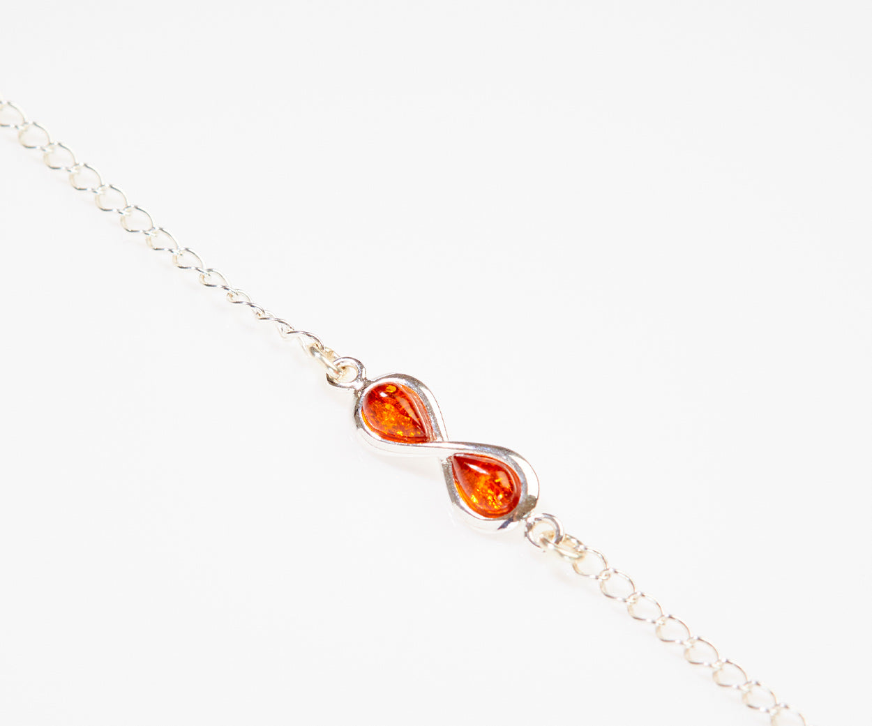 Silver Link Chain Infinity Bracelet — Baltic amber and sterling silver jewellery by Baltic Beauty