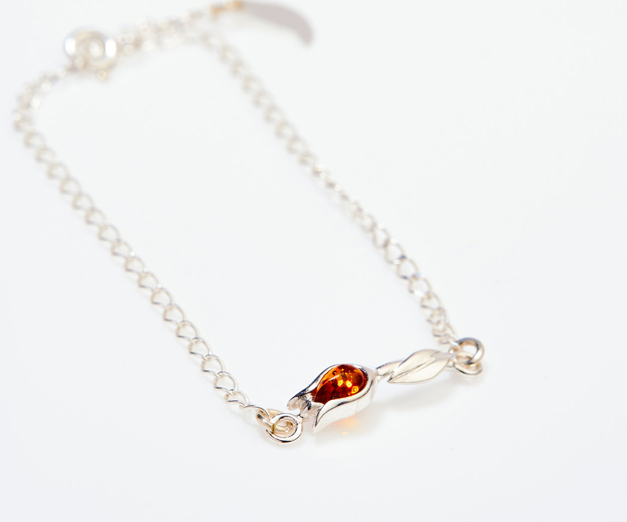 Tulip Amber Bracelet — Baltic amber and sterling silver by Baltic Beauty