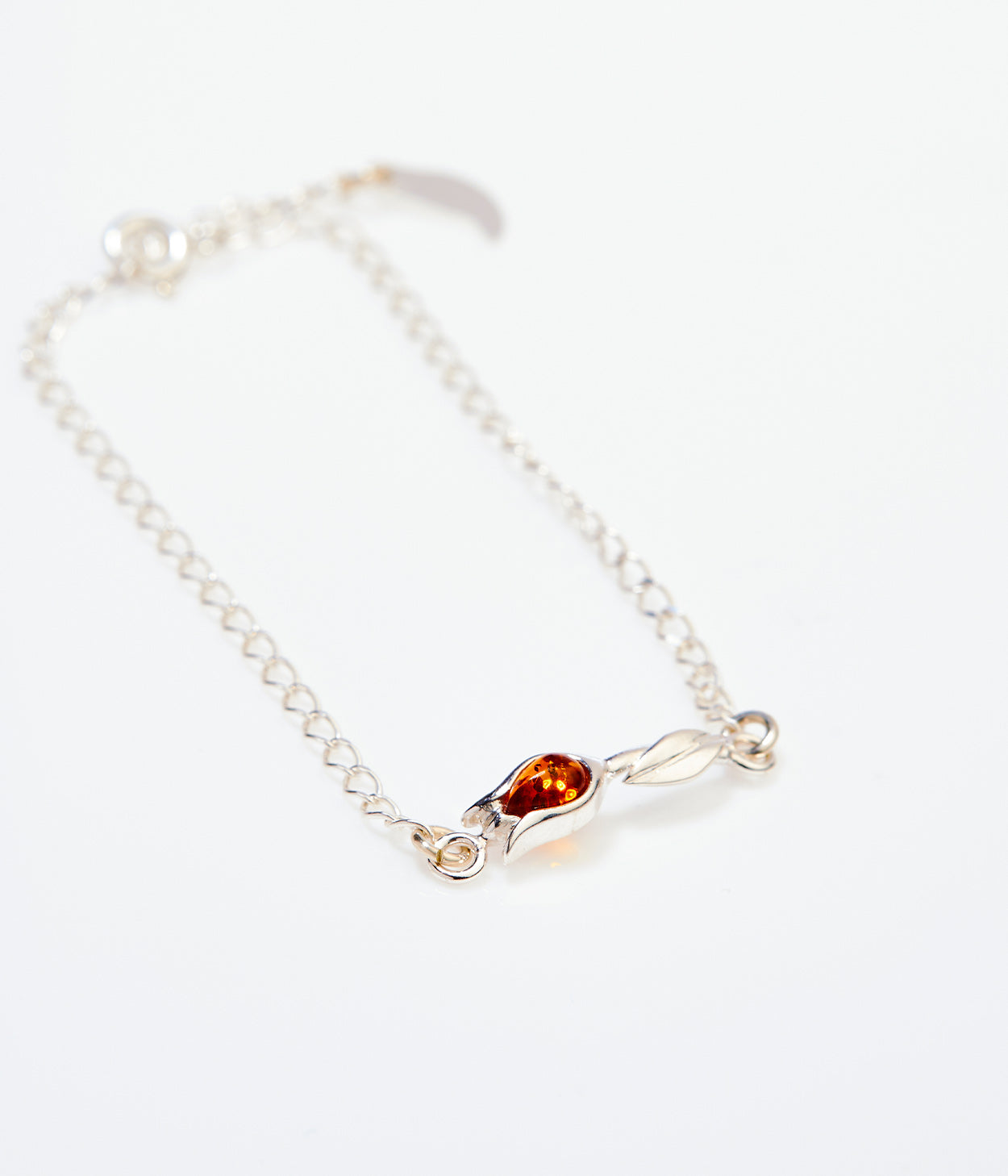 Tulip Amber Bracelet — Baltic amber and sterling silver by Baltic Beauty