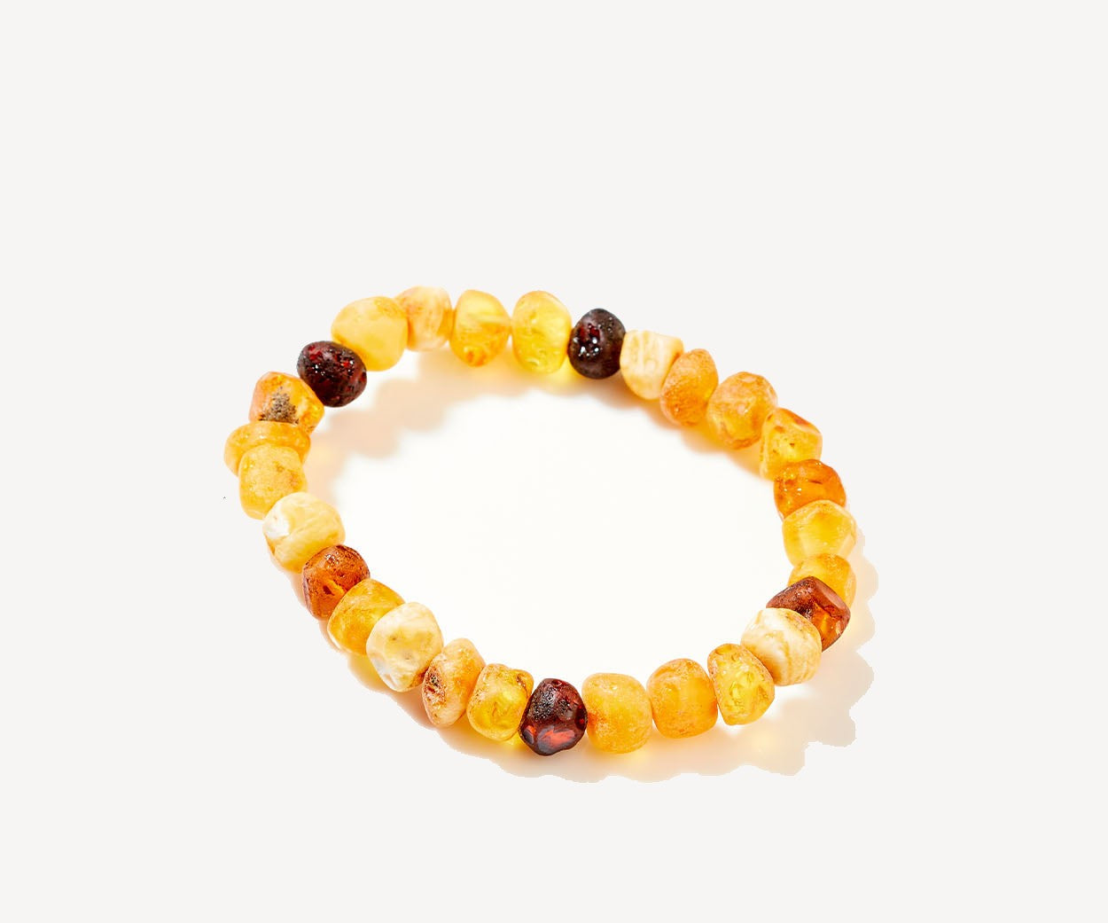 RAW Multi-tone Unisex Bracelet – handcrafted in Baltic amber and sterling silver