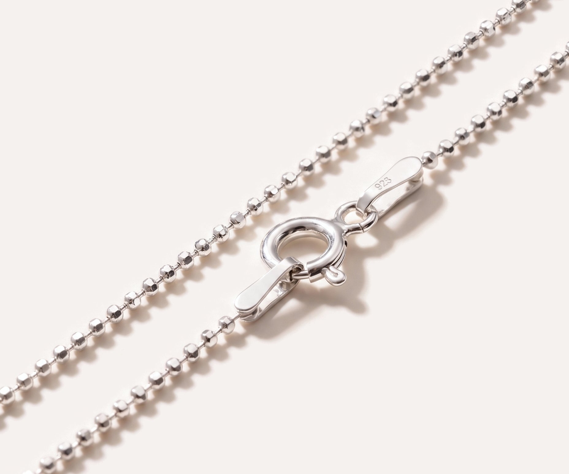 17.5" (45cm) Diamond Ball Chain — Baltic amber and sterling silver jewellery by Baltic Beauty