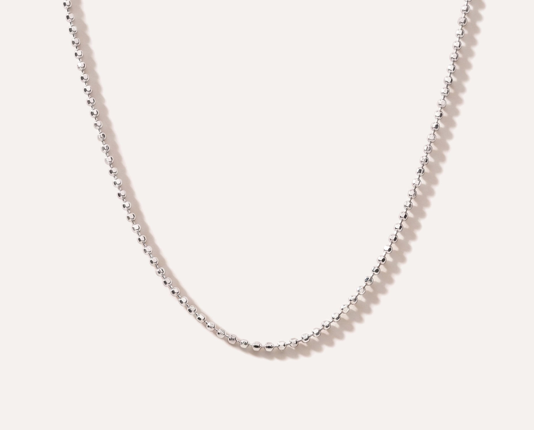 17.5" (45cm) Diamond Ball Chain — Baltic amber and sterling silver jewellery by Baltic Beauty