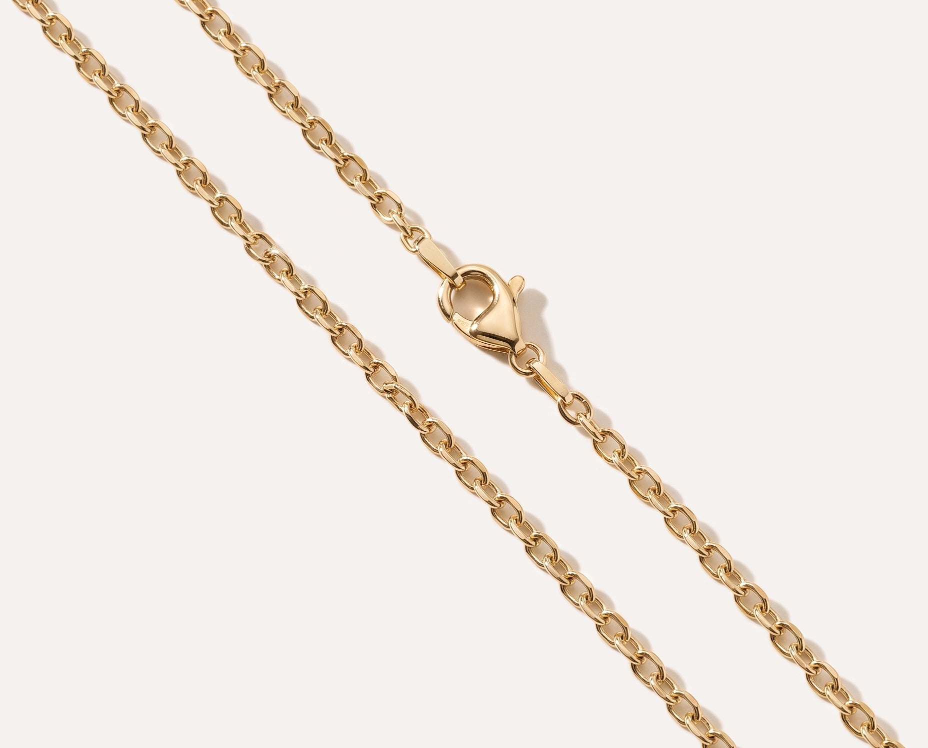 17.5" (45cm) Gold Plated Anchor Chain — Baltic amber and sterling silver jewellery by Baltic Beauty