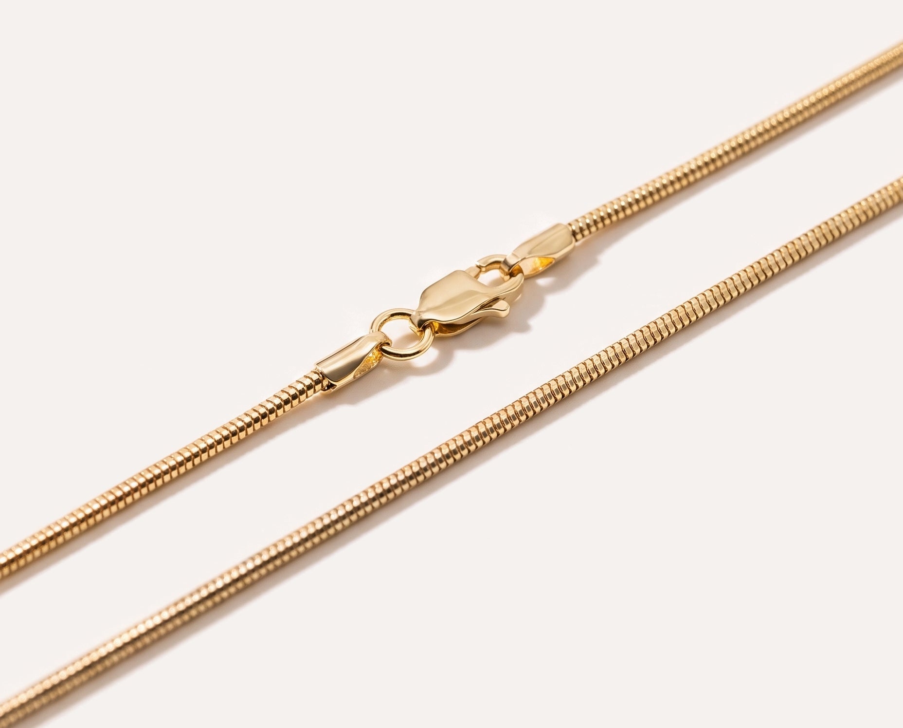 17.5" (45cm) Gold Plated Snake Chain — Baltic amber and sterling silver jewellery by Baltic Beauty