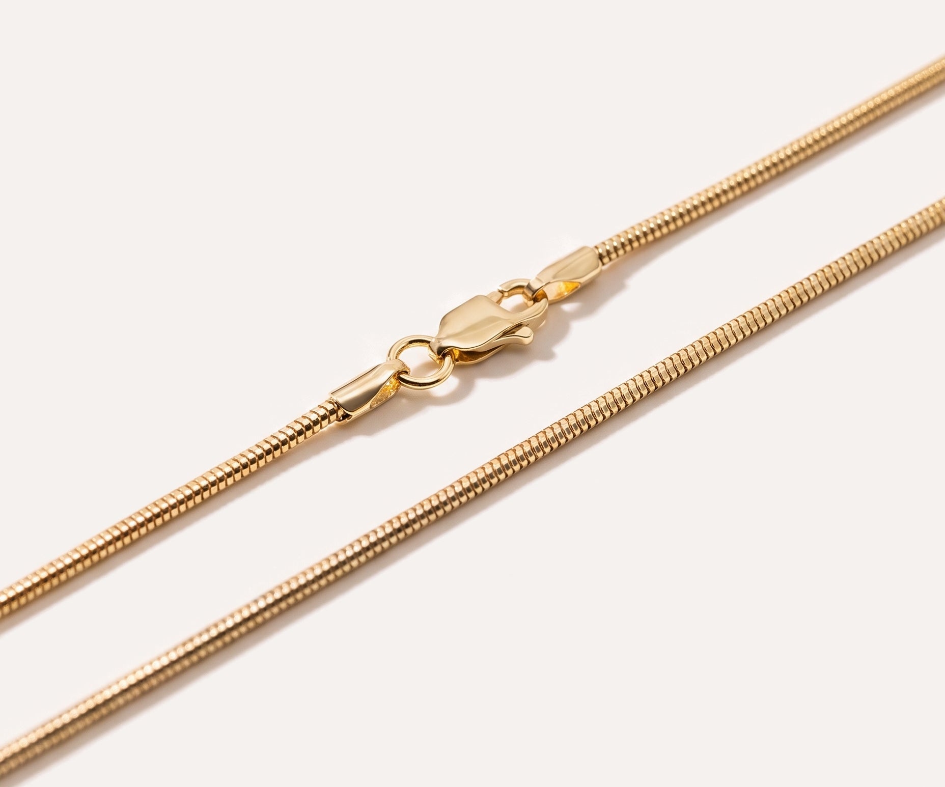 17.5" (45cm) Gold Plated Snake Chain — Baltic amber and sterling silver jewellery by Baltic Beauty