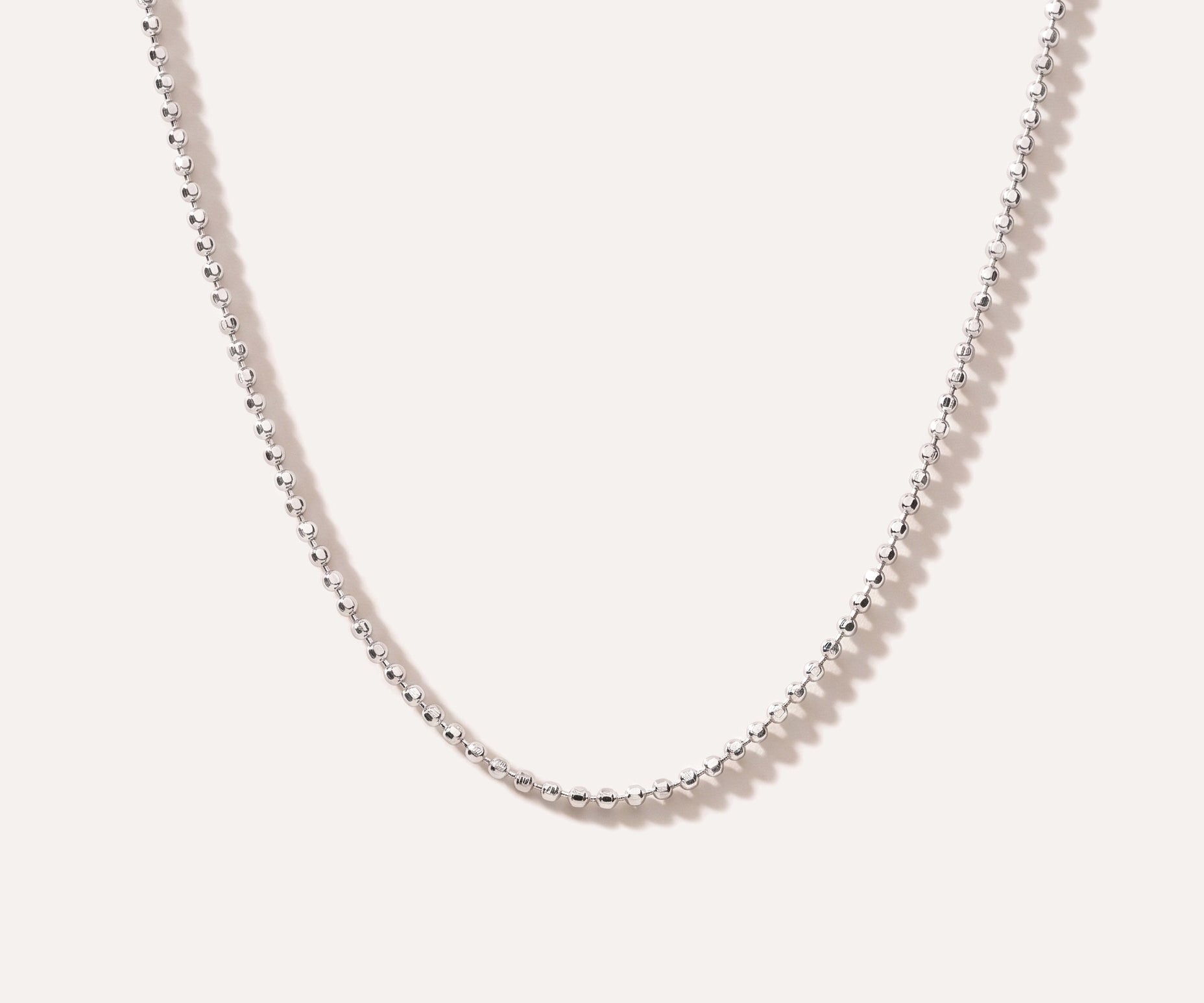 21.6" (55cm) Diamond Ball Chain — Baltic amber and sterling silver jewellery by Baltic Beauty