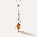 Amber Violin Pendant — Baltic amber and sterling silver jewellery by Baltic Beauty