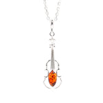 Amber Violin Pendant - Baltic Beauty