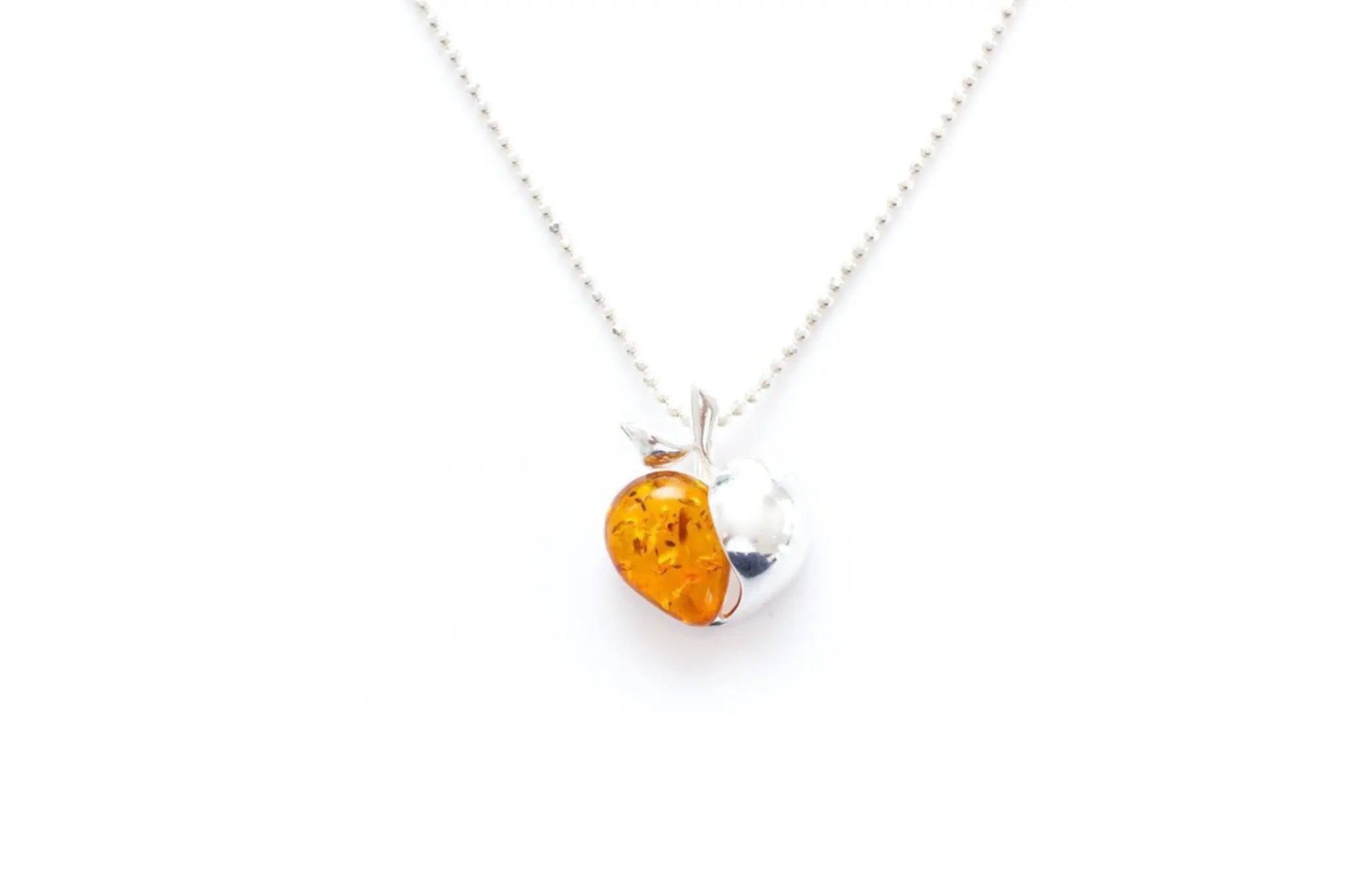 Amber Apple Pendant- Necklaces- Baltic Beauty