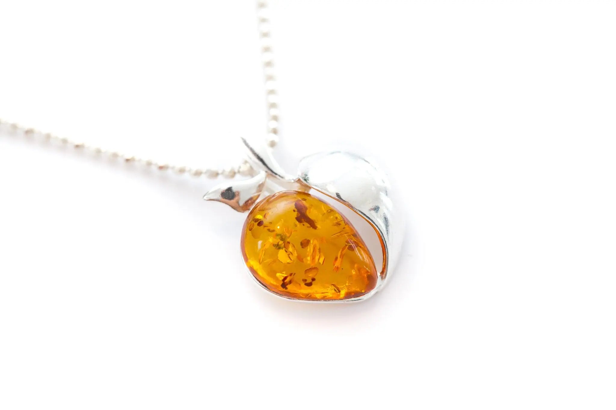 Amber Apple Pendant- Necklaces- Baltic Beauty