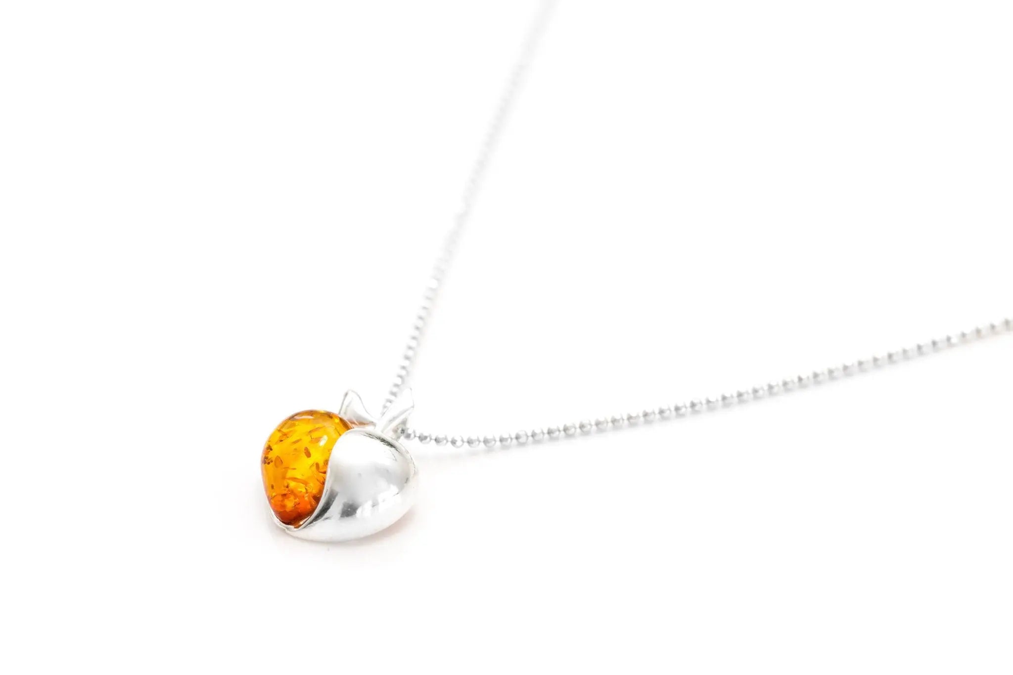 Amber Apple Pendant- Necklaces- Baltic Beauty