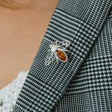 Amber Bee Brooch- Brooches- Baltic Beauty