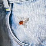 Amber Bee Brooch- Brooches- Baltic Beauty