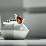 Amber Bubble Stacking Ring- Rings- Baltic Beauty