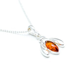 Amber Bumble Bee Charm Necklace- Necklaces- Baltic Beauty