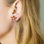Amber Daisy Stud Earrings- Earrings- Baltic Beauty