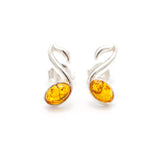 Amber Music Note Stud Earrings- Earrings- Baltic Beauty