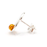 Amber Music Note Stud Earrings- Earrings- Baltic Beauty