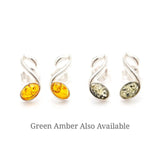 Amber Music Note Stud Earrings- Earrings- Baltic Beauty