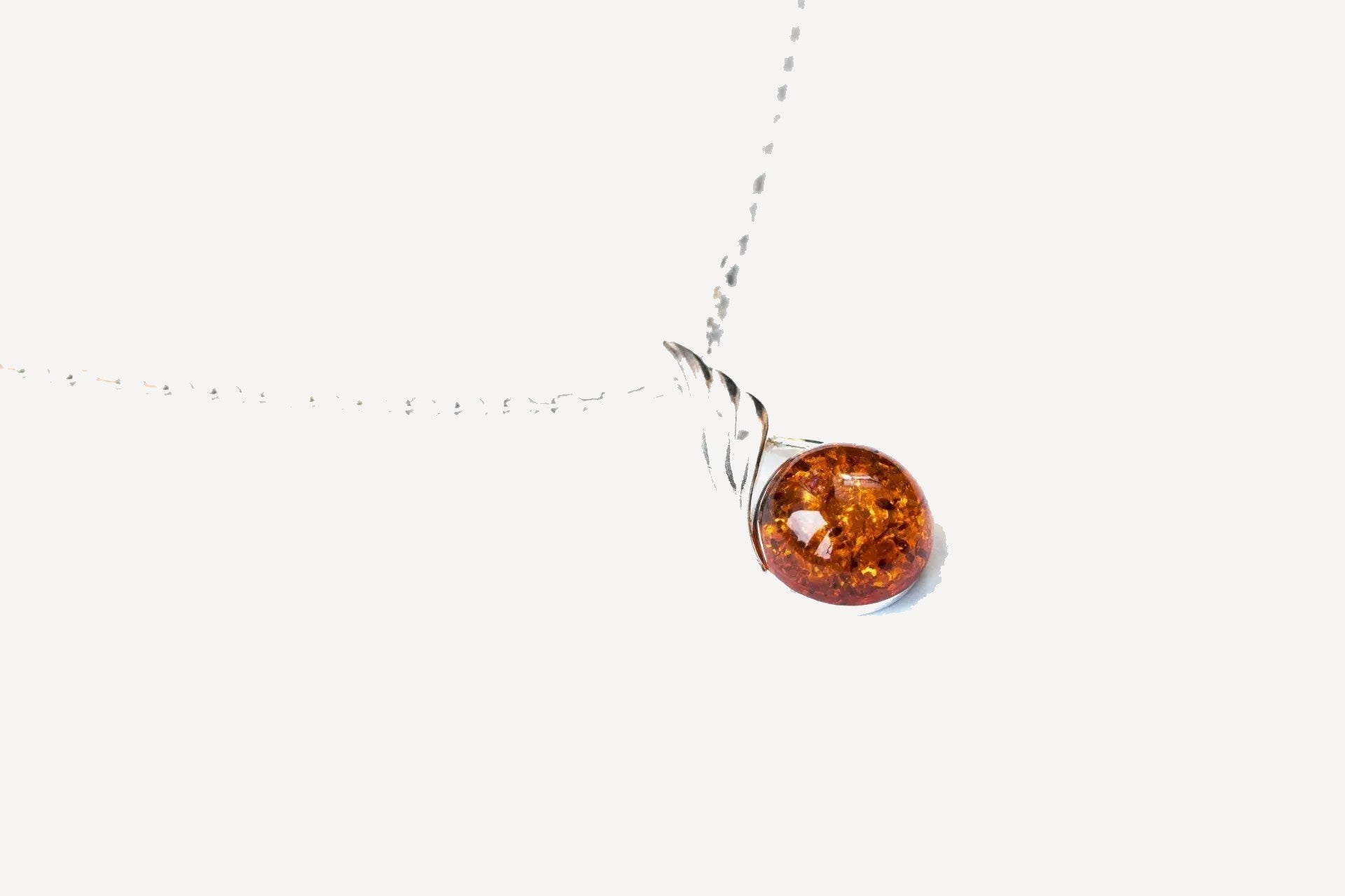 Amber Orb Pendant- Necklaces- Baltic Beauty