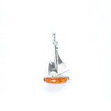 Baltic Beauty Pendant Amber Sailboat Pendant