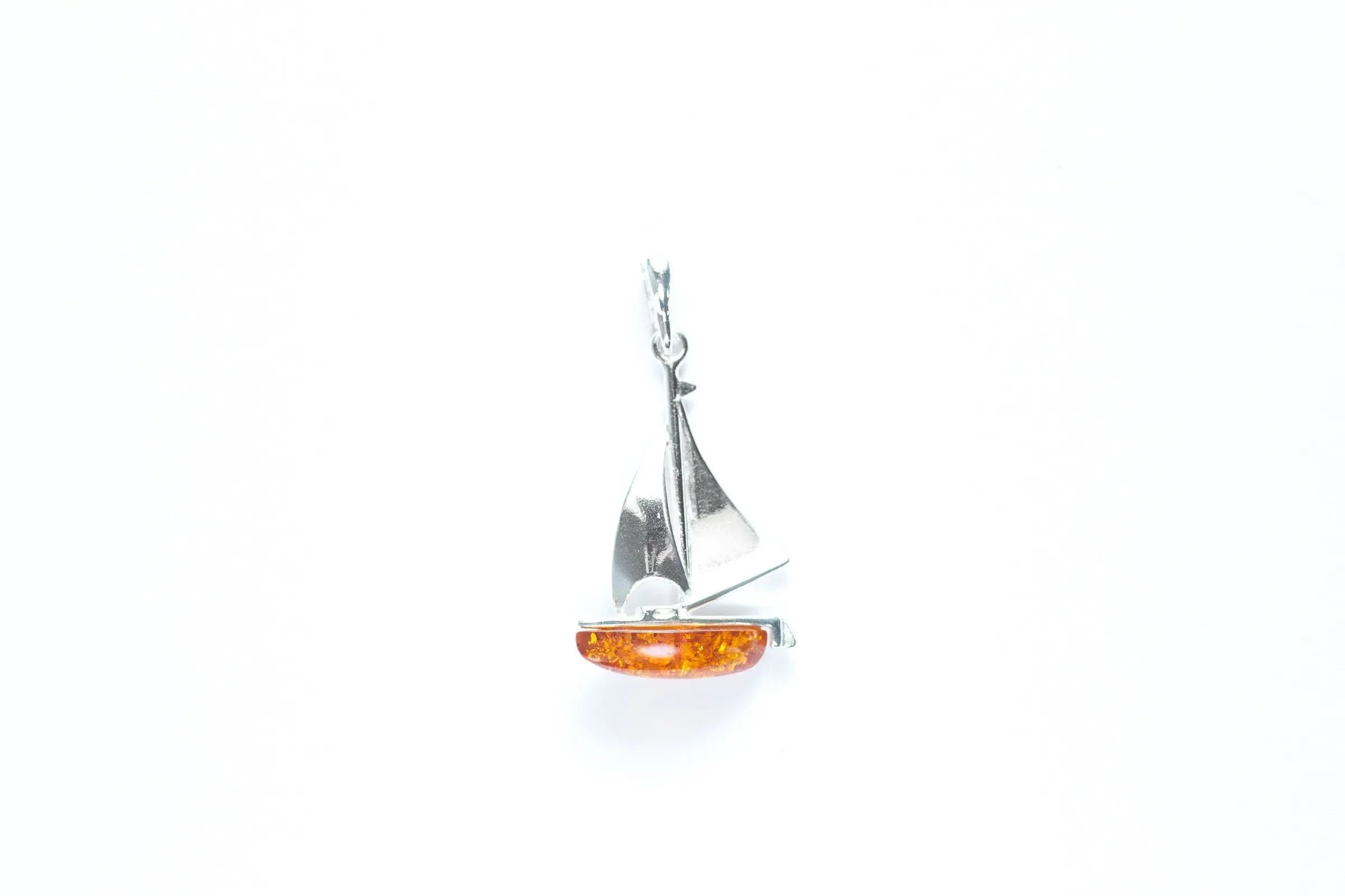 Baltic Beauty Pendant Amber Sailboat Pendant