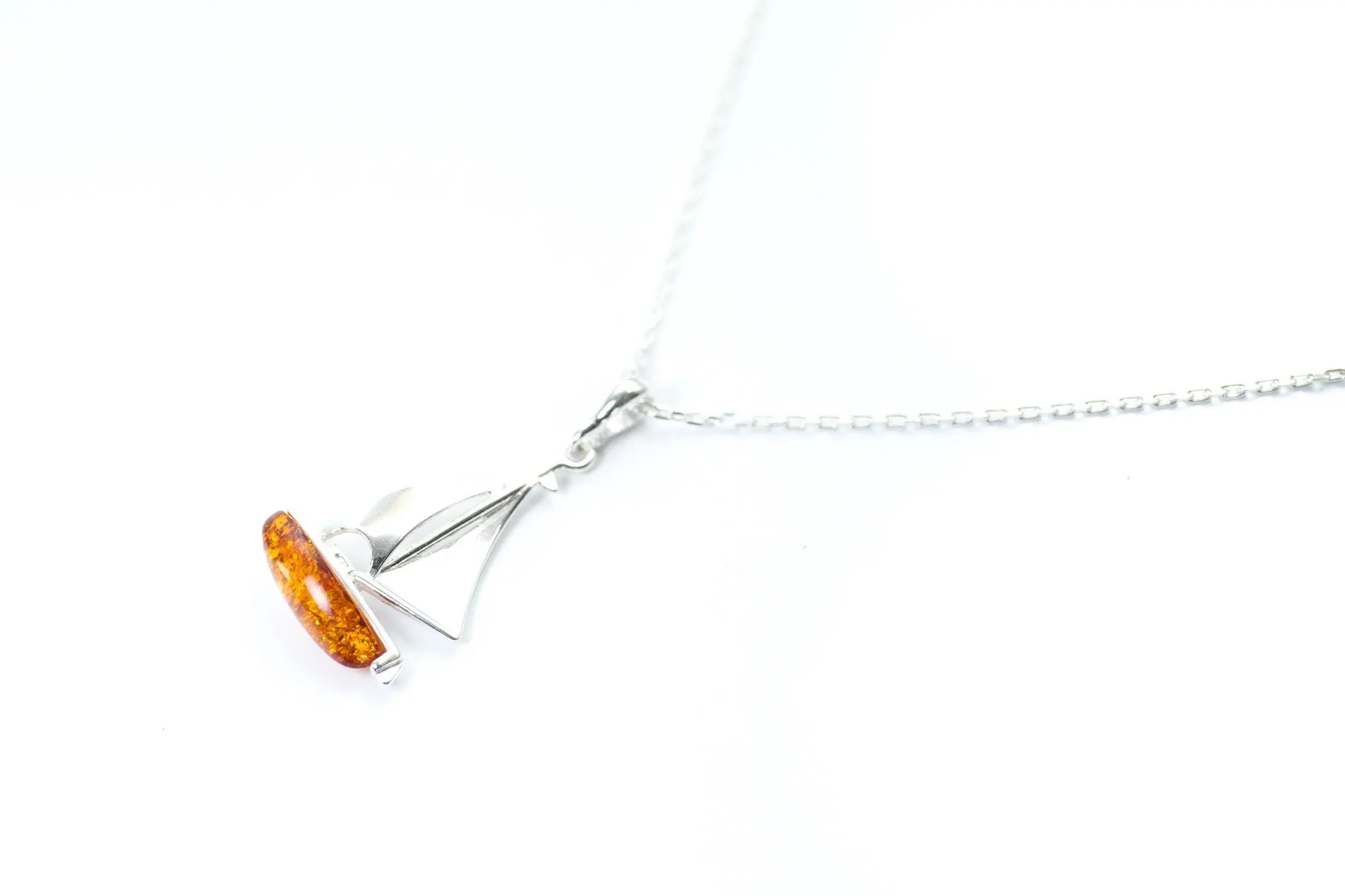 Baltic Beauty Pendant Amber Sailboat Pendant