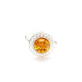Amber Spiral Ring- Rings- Baltic Beauty