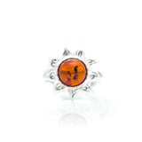 Amber Sun Ring- Rings- Baltic Beauty