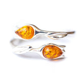 Amber Tulip Ring- Rings- Baltic Beauty