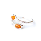 Amber Tulip Ring- Rings- Baltic Beauty