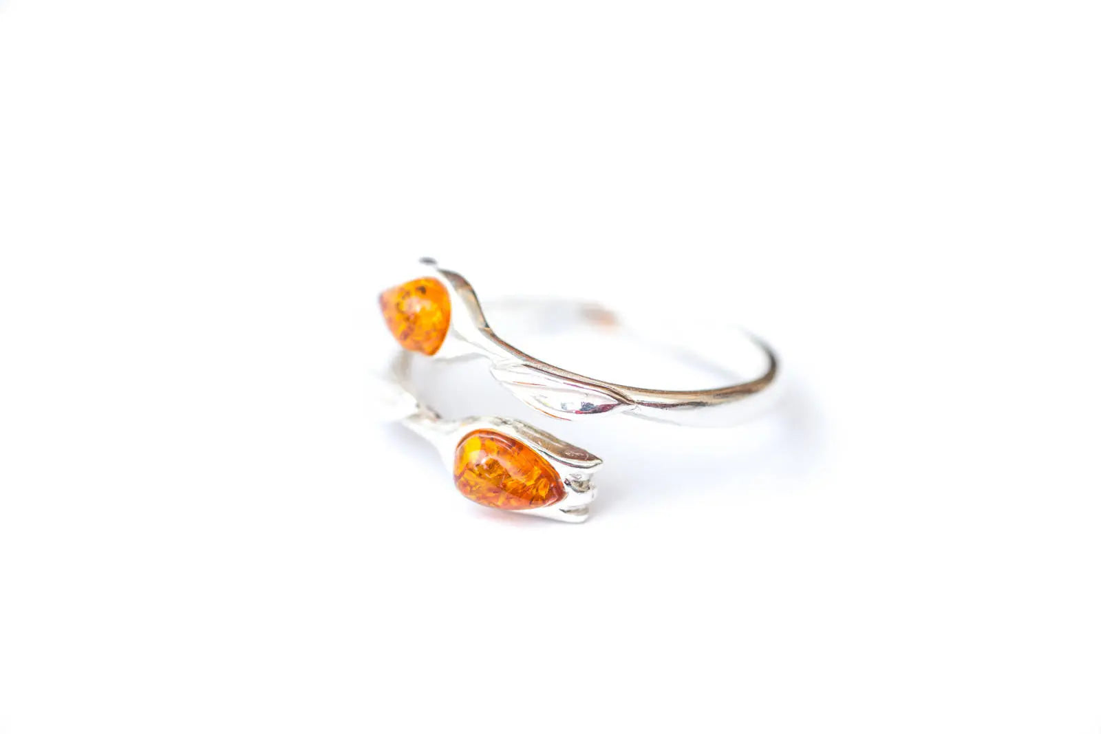 Amber Tulip Ring- Rings- Baltic Beauty