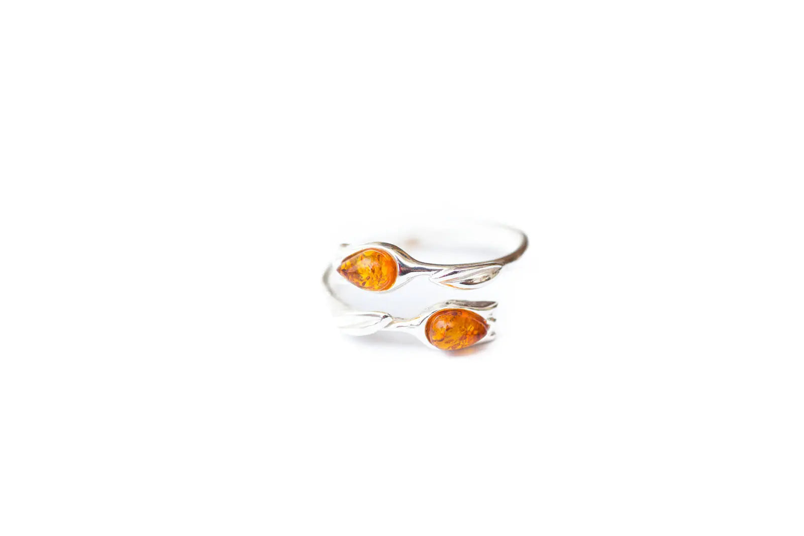 Amber Tulip Ring- Rings- Baltic Beauty