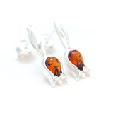 Amber Tulip Stud Earrings- Earrings- Baltic Beauty