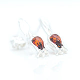 Amber Tulip Stud Earrings- Earrings- Baltic Beauty