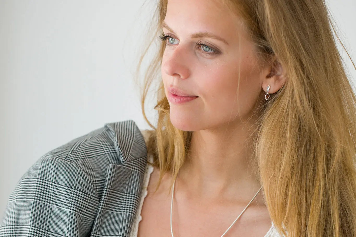 Amber Tulip Stud Earrings- Earrings- Baltic Beauty