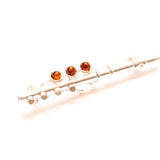 Baltic Beauty Brooches Amber & Silver Flute Brooch