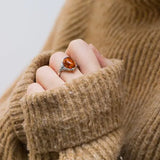 Boho Amber Ring- Rings- Baltic Beauty