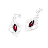 Chandelier Frame Cherry Amber Earrings- Earrings- Baltic Beauty