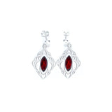 Chandelier Frame Cherry Amber Earrings- Earrings- Baltic Beauty