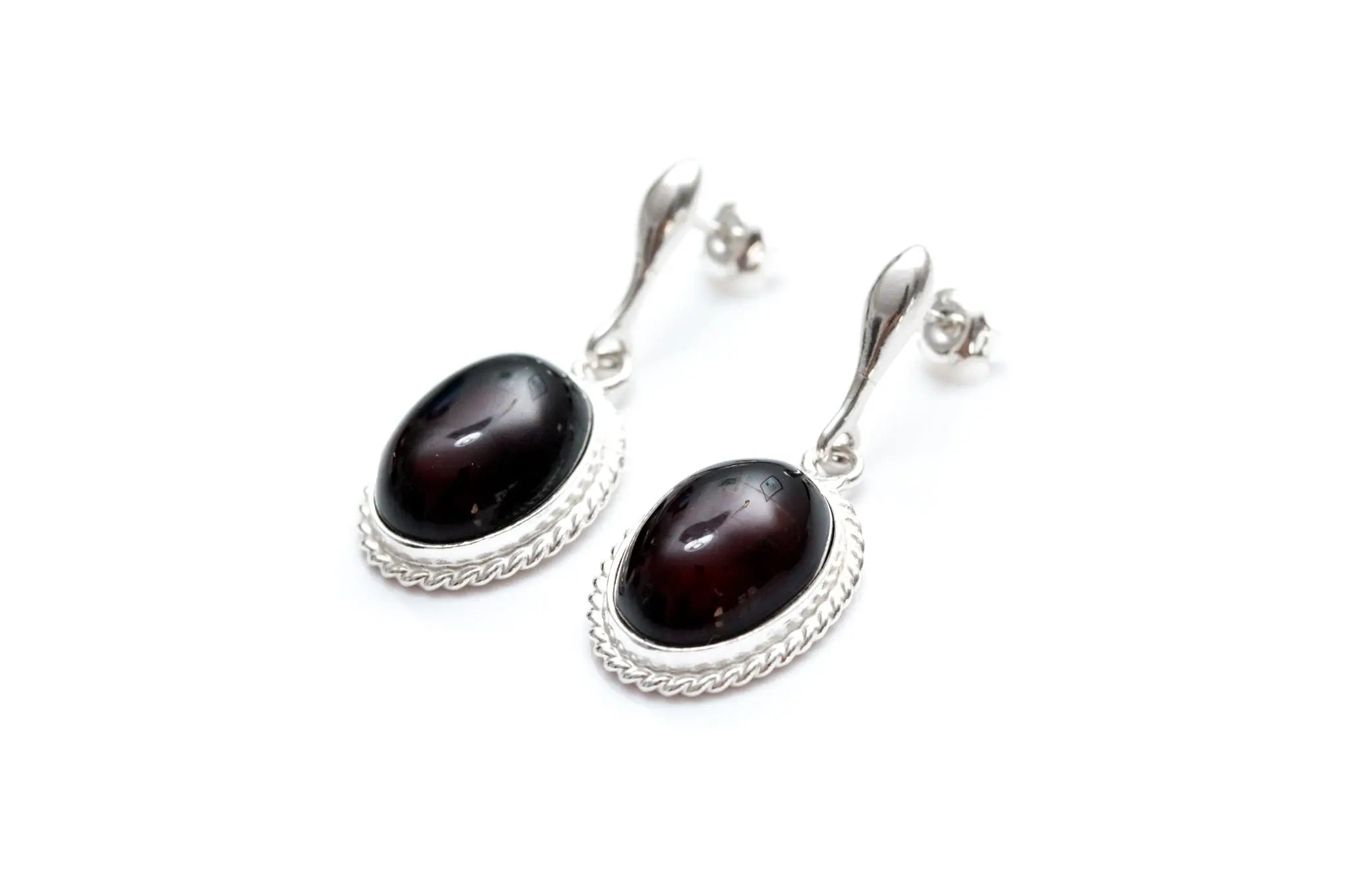 Cherry Red Amber Quintessence Dangle Earrings- Earrings- Baltic Beauty